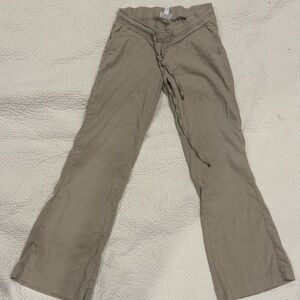 A Pea in the Pod Beige Linen Maternity Pants
